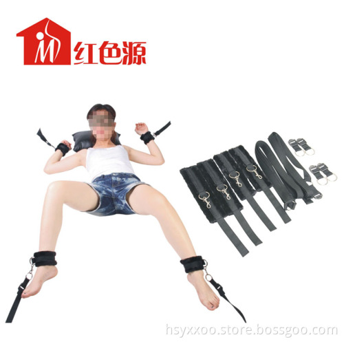 Under the Bed Restraint System Couples Game-Adult Sex Play Bed with The Help of Straps Hand Irons Adult Supplies Fun in Bed